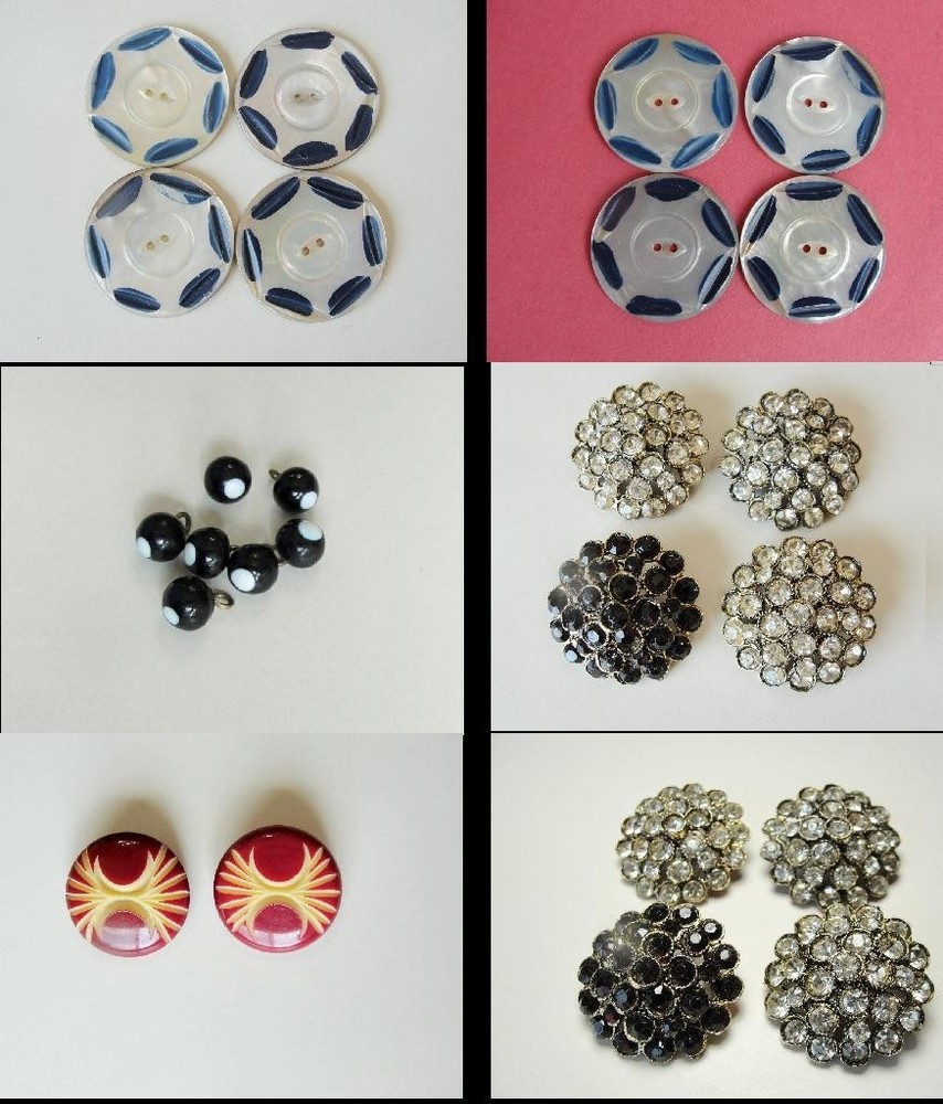 Antique Vintage Sewing Buttons, Crafts Projects, See Variations For Selection