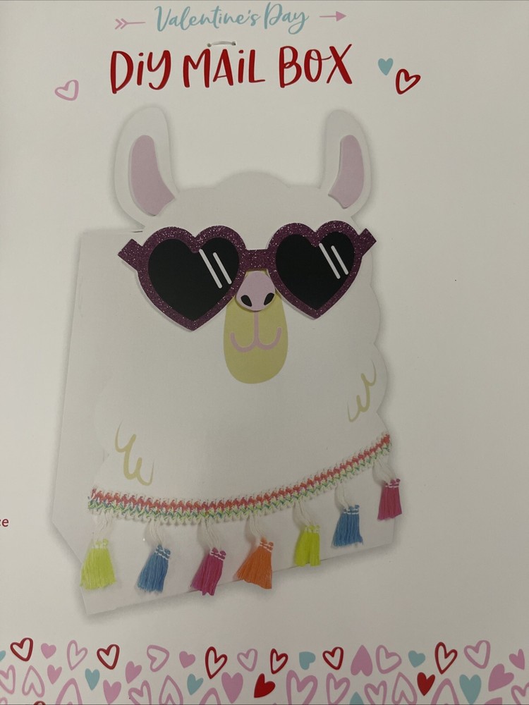 Valentines Day DIY Mail Box Kit Llama