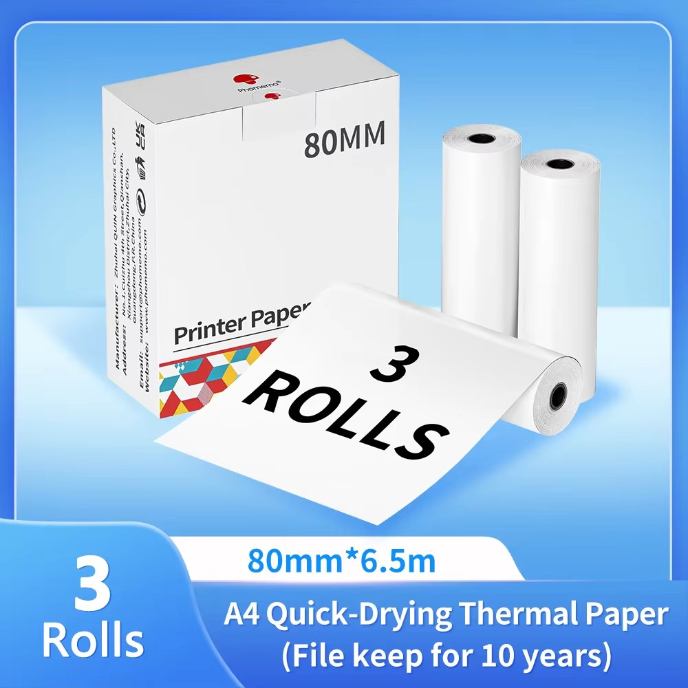 Phomemo A4 Thermal Paper M832 Printer Quick-Dry Thermal Paper Documents Study No