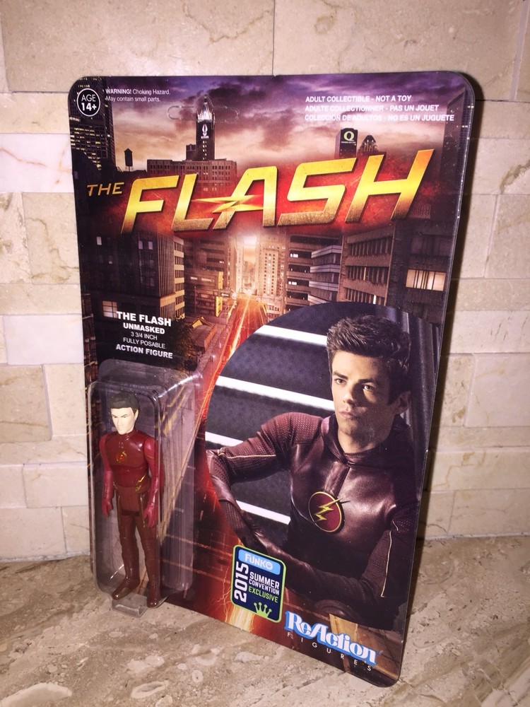 FUNKO DC COMICS THE FLASH UNMASKED REACTION 2015 COMIC CON FIGURE