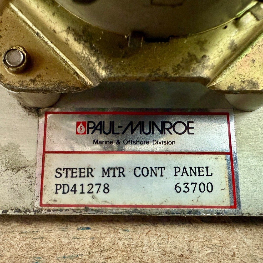Naval Paul-Munroe Steer Motor Control Panel PD41278 63700