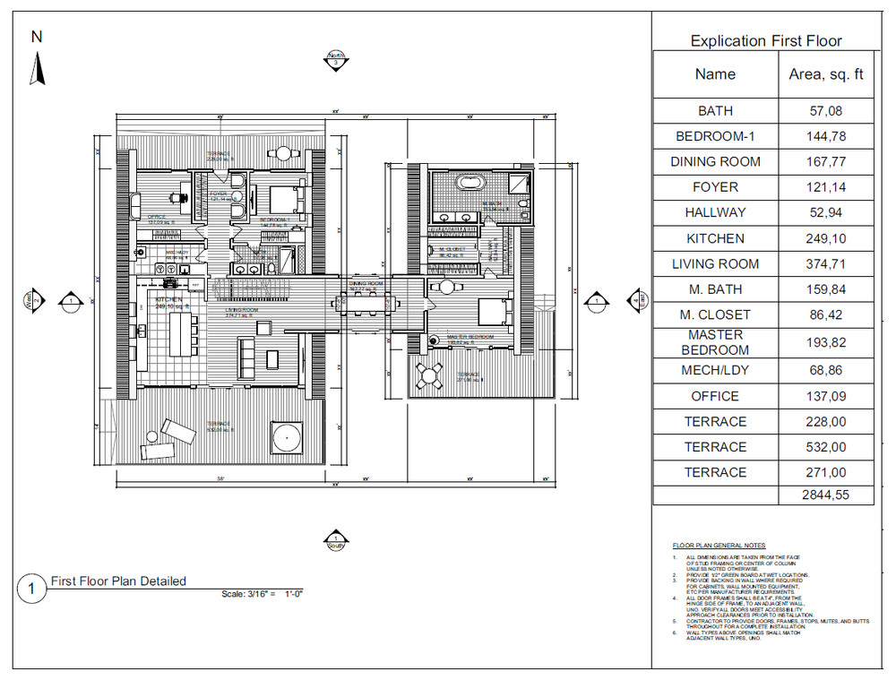 80'x60' Double A-Frame 4 Bed, 3 Bath Architectural Build Plans PDF Download