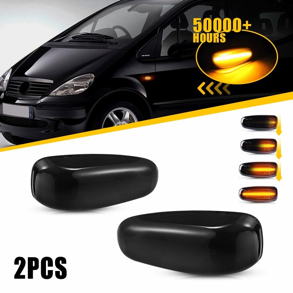 For 03-06 Dodge Sprinter Dynamic Sequential Smoked Lens LED Side Marker Light EW