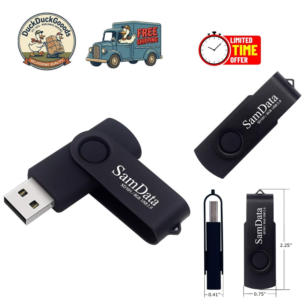 Reliable 8GB USB 2.0 Memory Stick with LED Status Indicator - High Speed