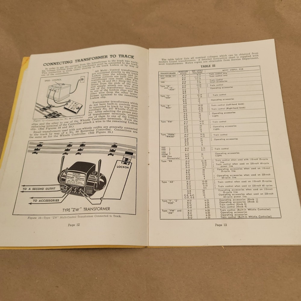 Instructions Assembling Operating Lionel Trains Book 1948