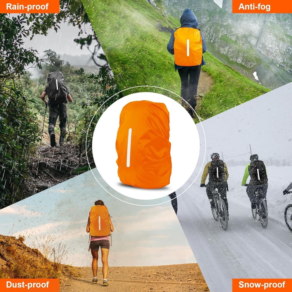 2 Pack Waterproof Rain Cover for M (For 30L-40L backpack )