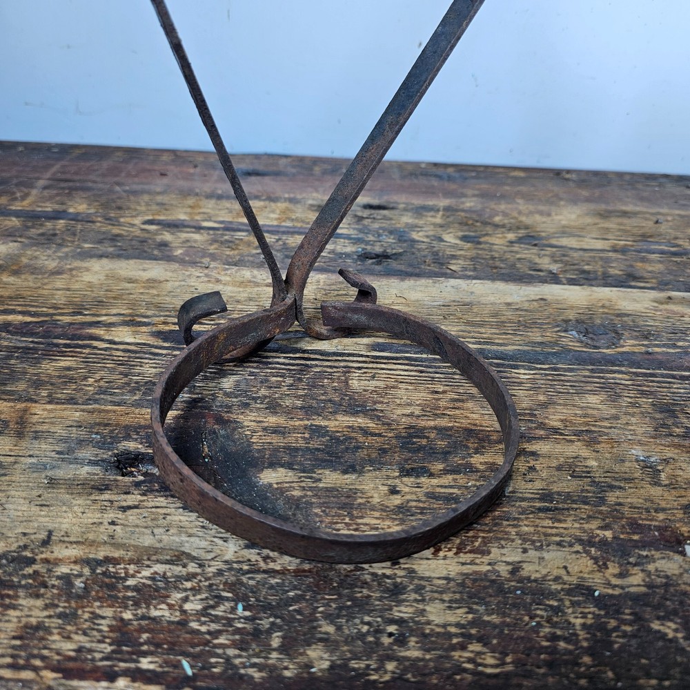 Single Pot Scroll Metal Wall Planter Rusty 14.5"H