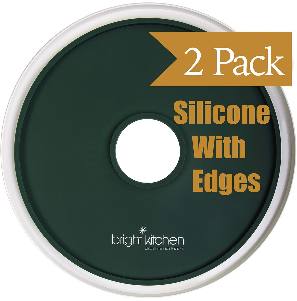 2 Fruit Leather Silicone Dehydrator Sheets with EDGES Compatible With Presto