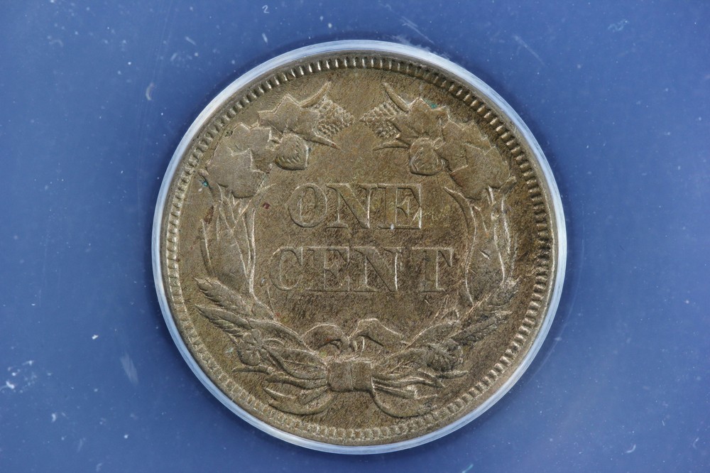 1857 Flying Eagle Cent ANACS AU-58 Details Cleaned 2AHB