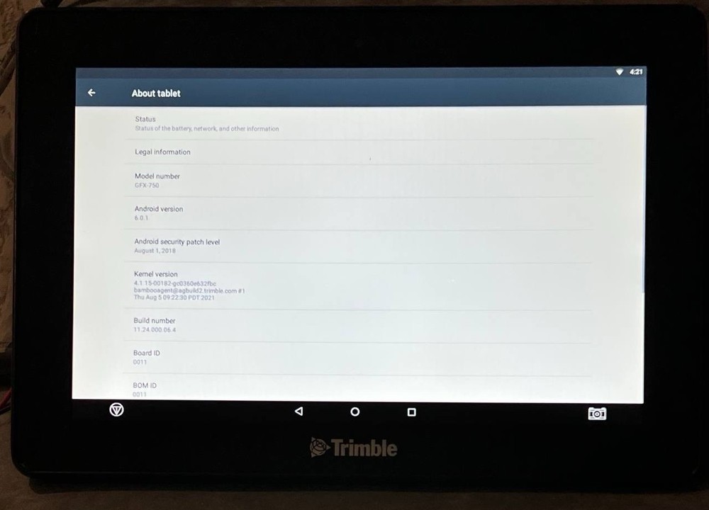 Trimble GFX-750 Display Precision-IQ İsobus