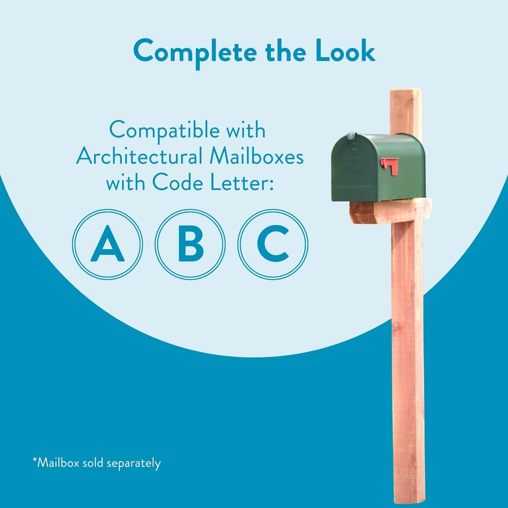 Architectural Mailboxes Cedar Deluxe Drive-In Cedar Wood Mailbox Post