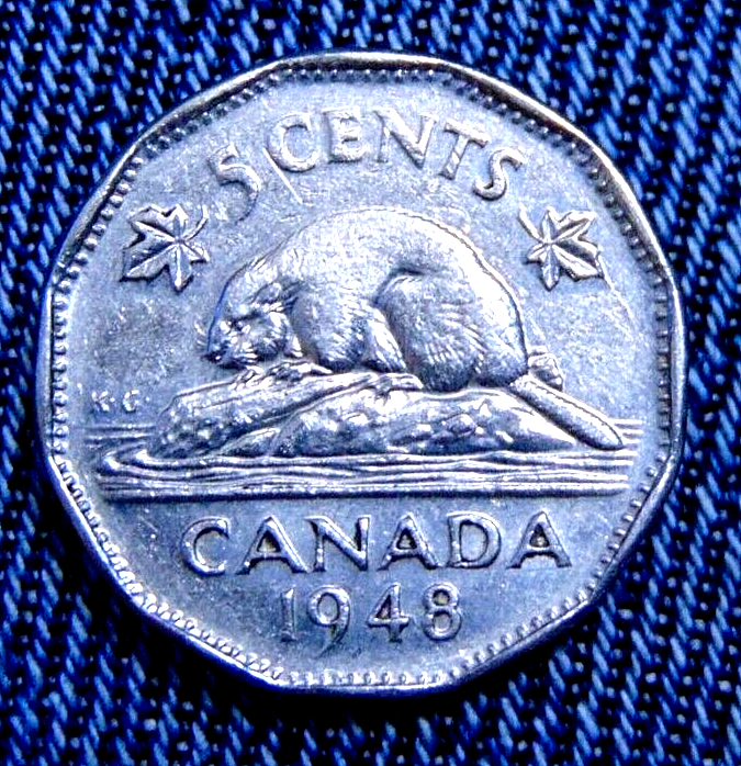 CANADA 1948 nickel coin