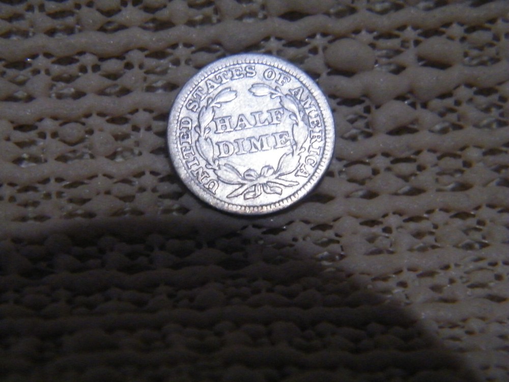 1847 Silver Seated Liberty Half Dime Middle Grade tod12