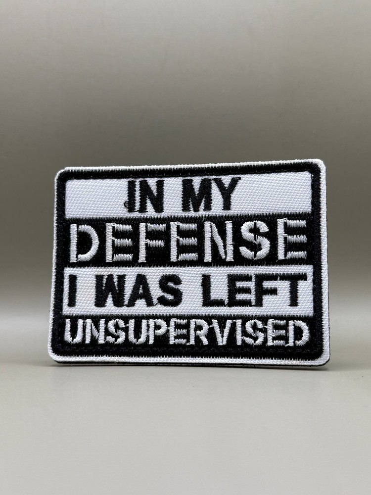 Tactical Morale Patch, Hook & Loop Military, Left Unsupervised Funny Gift