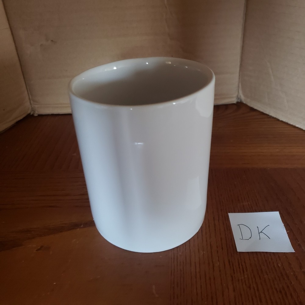 Vintage White Ceramic Round Small Planter 4.5" tall x 3.75" diameter