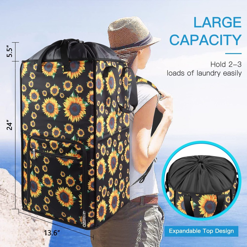 Laundry Hamper Extra Large 2 in 1 Laundry Backpack Bag for College Students D...