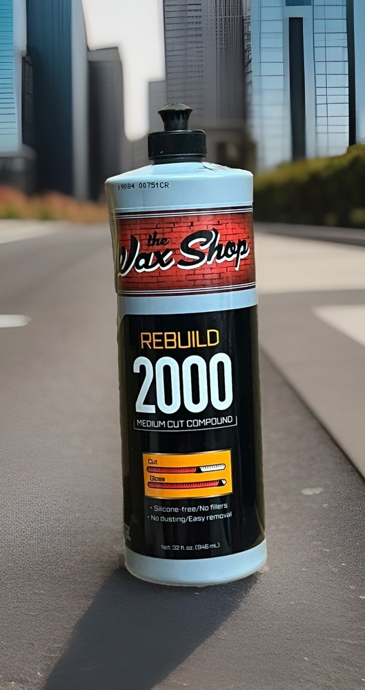 The Wax Shop Rebuild 2000 medium cut compound 32 oz