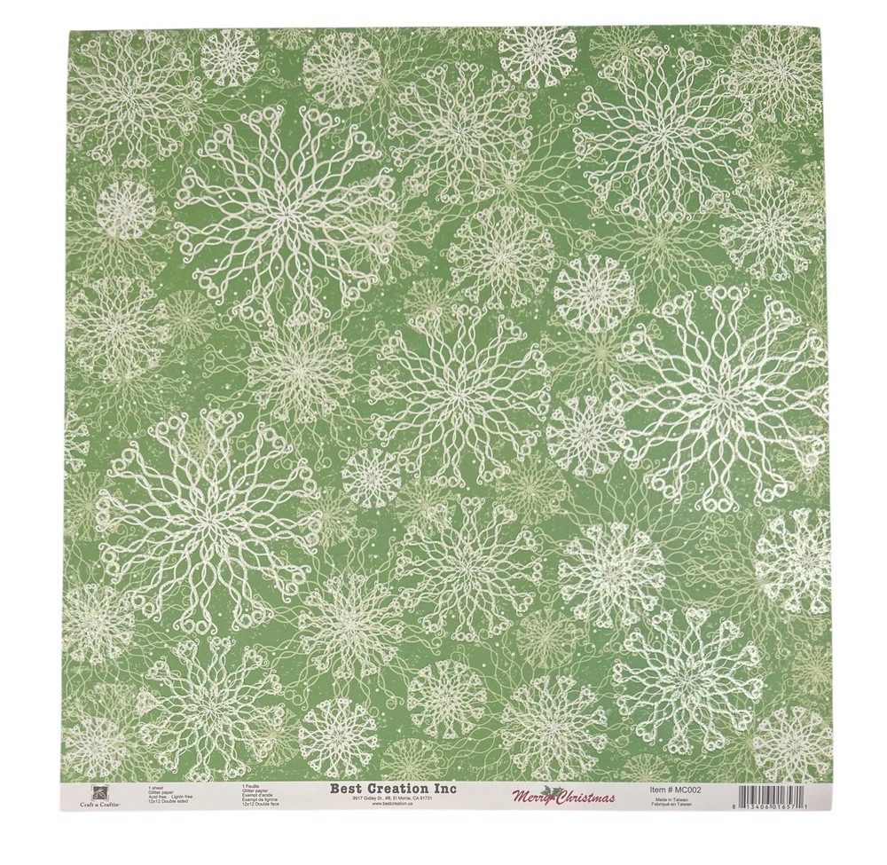 12 Sheets Christmas Patterned Scrapbook Paper 12'' × 12'' Premium Brands