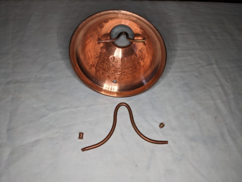 New Solid Copper Hammered Rain Chain Cup Replacement Part Cup + Hardware