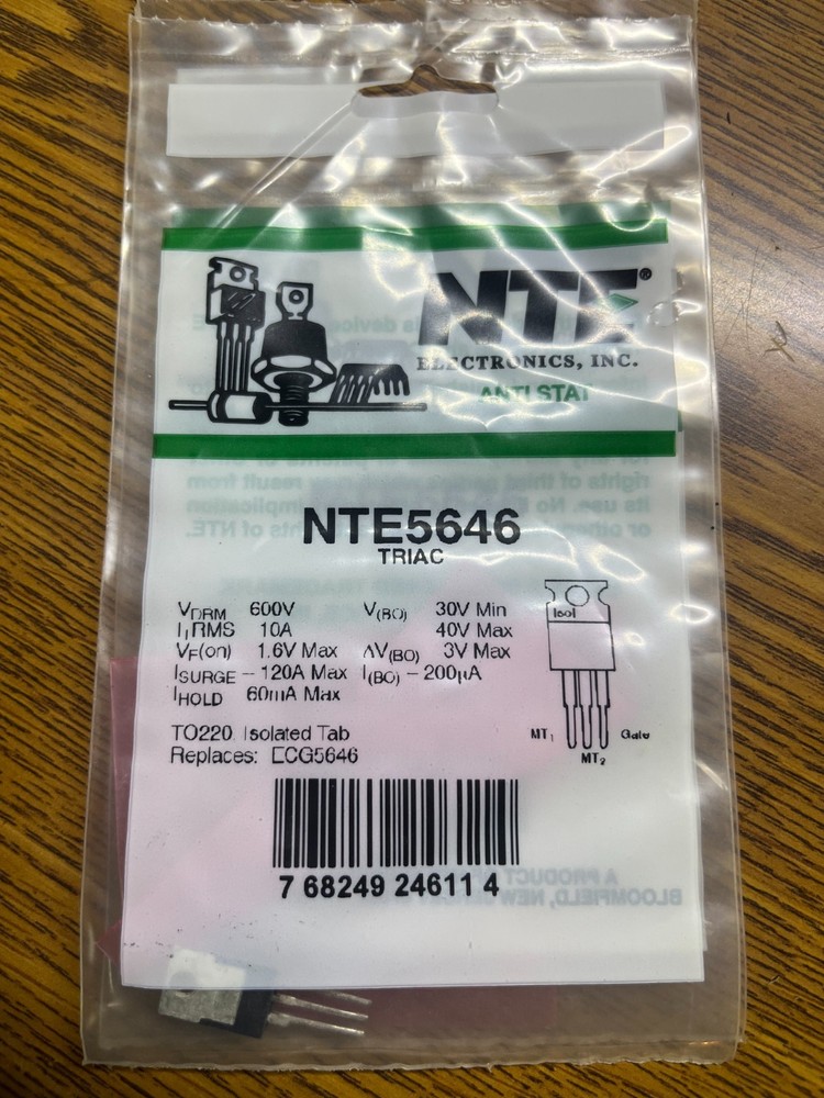 NTE5546 Triac 600 Volt 10 Amps,