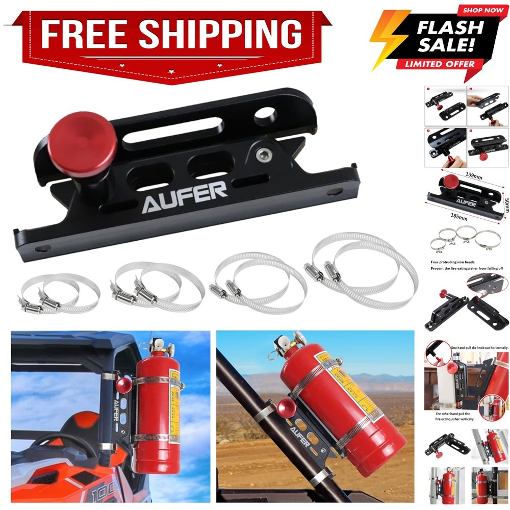 Aluminum Quick Release Fire Extinguisher Mount Roll Bar Holder Compatible wit...