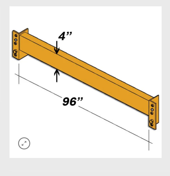 Pallet rack shelving beams Red 96"x4