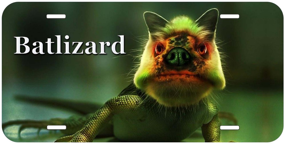 Batlizard Any Name Personalized Novelty Car License Plate