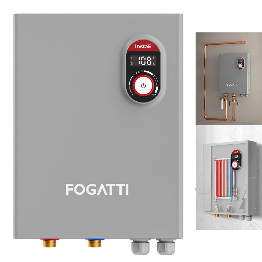 FOGATTI 15KW Electric Tankless Water Heater Instant Shower On Demand Whole House