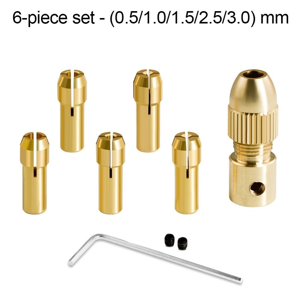 Miniature Drill Chuck Set 8pcs 053mm for PCB and Multipurpose Drilling Tasks