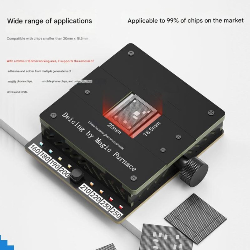 Portable Heating Station Adjustable Temperature CPU Heating Platform for Chip