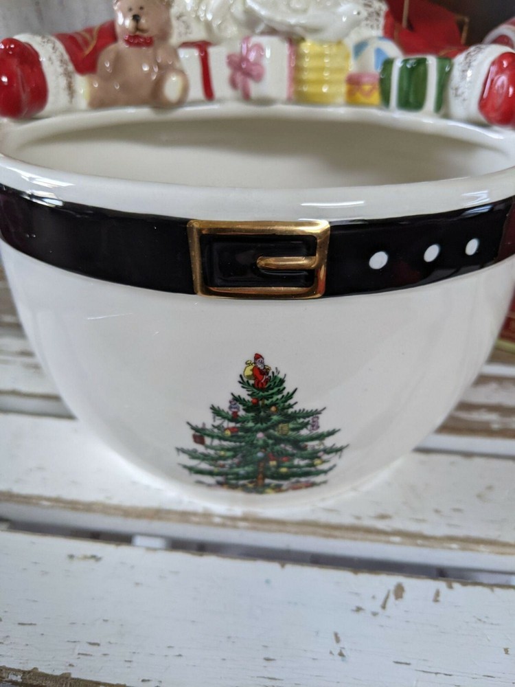 Spode Christmas tree Santa nut bowl