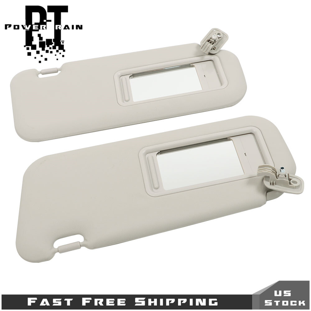 For 2010 2011 2012 2013 Mazda 3 Pair Sun Visor Driver And Passenger Side Gray