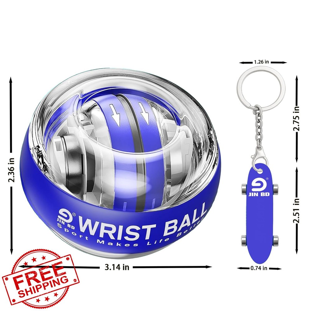 JIN BD Blue Gyro Wrist Forearm Exerciser Power Ball