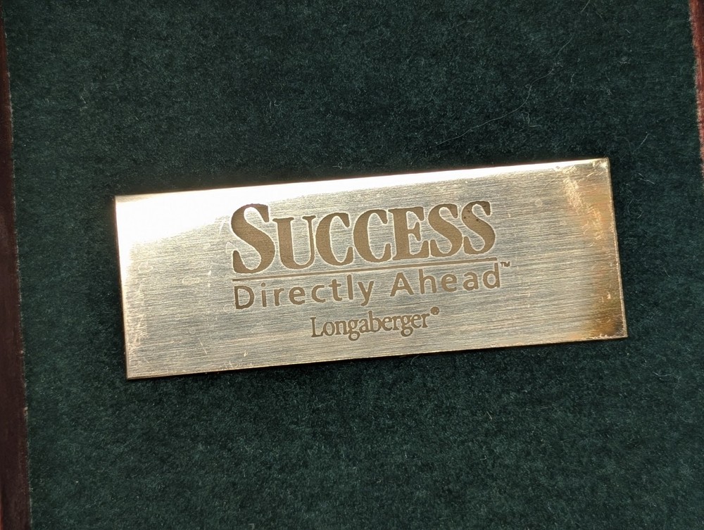 Vintage Longaberger Success Directly Ahead Compass