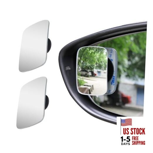 Rectangle Blind Spot Car Mirror, 2.5" HD Glass Wide Angle Convex Rectangular
