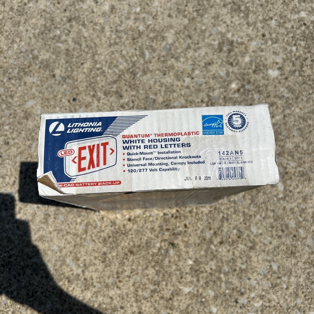 Lithonia Lighting Quantum Thermoplastic White LED Emergency Exit Sign