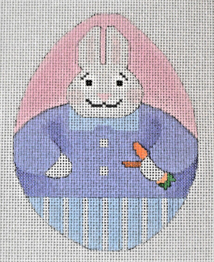 STITCH PAINTED NEEDLEPOINT CANVASES - EASTER EGG RABBIT AND TEDDY HEART - NEW