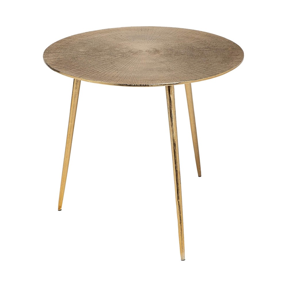 21 Gold Metal Round End Table