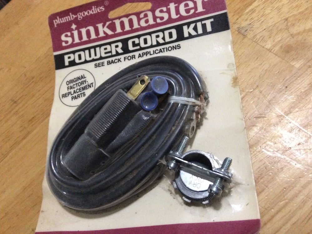 Sinkmaster 1004 Power Cord Kit Vintage NOS