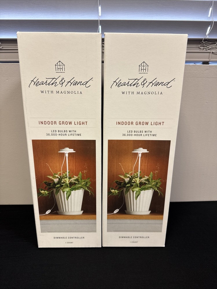 2X Hearth & Hand Indoor LED Grow Light With Stake & Dimmable Controller