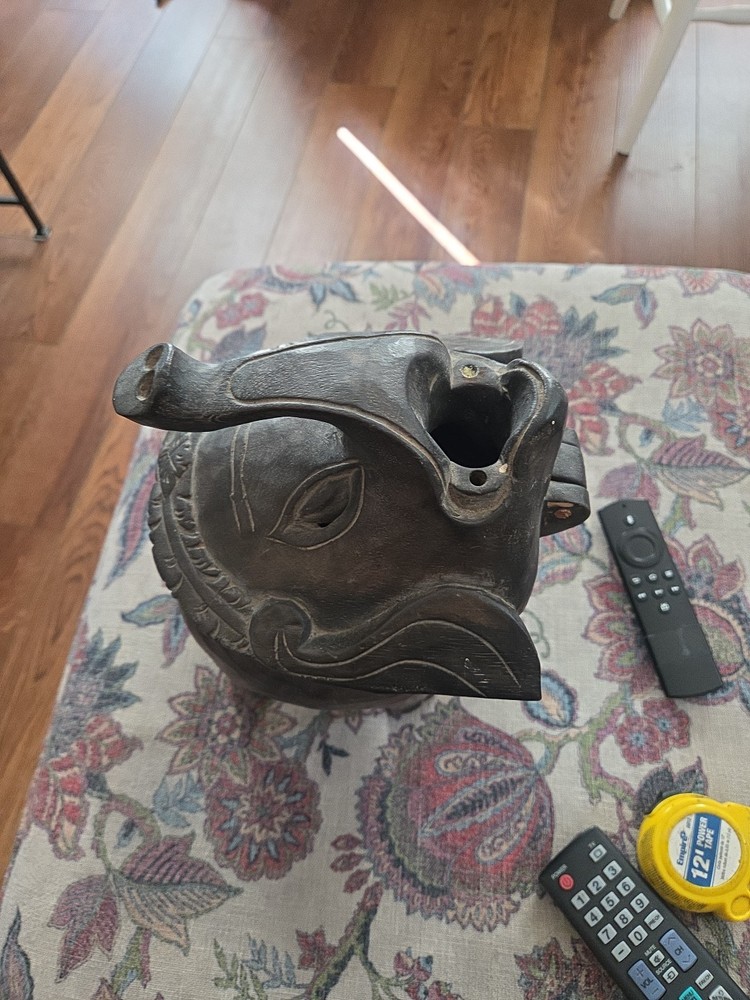 Handcrafted Wooden Incense Burner Elephant
