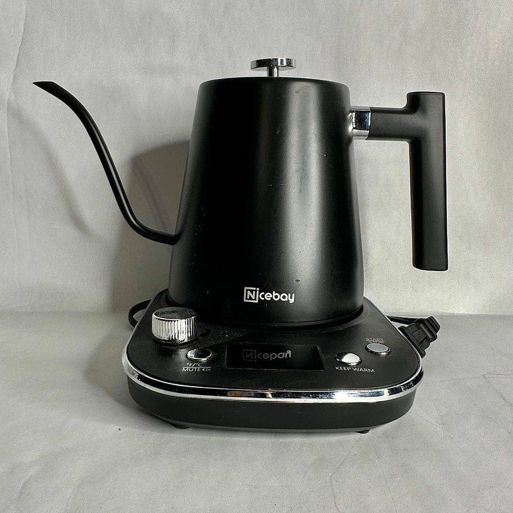 Nicebay SK-0804 Electric Gooseneck Electric Kettle w/ Heating Base Black TESTED