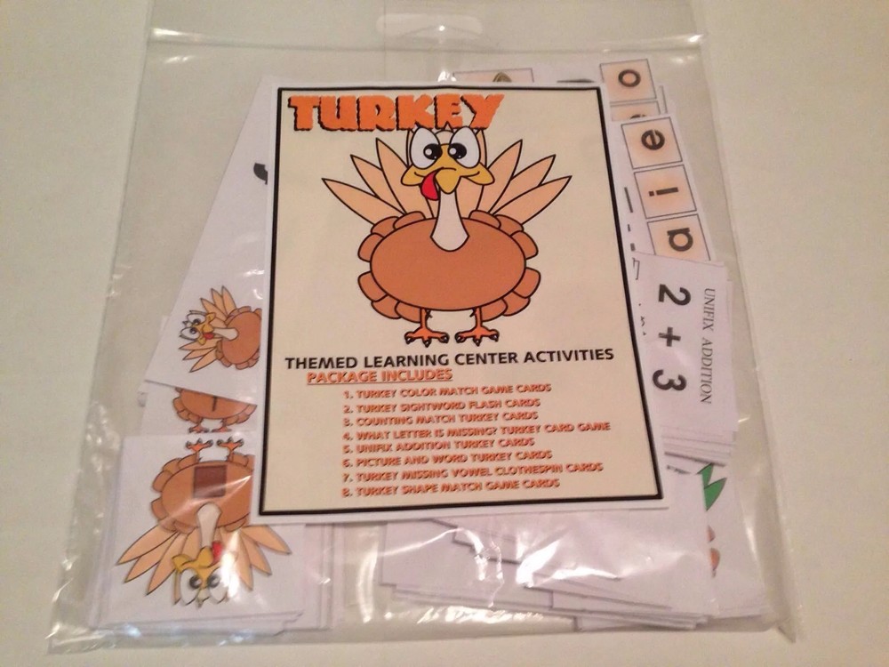 TURKEY -THEMED Learning Activities Package - LAMINATED - Teaching supplies