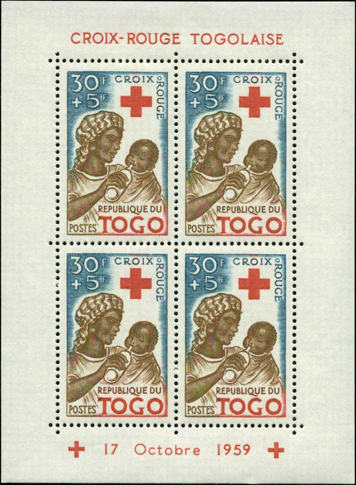 Togo Scott #B13a   Mint Never Hinged  Red Cross