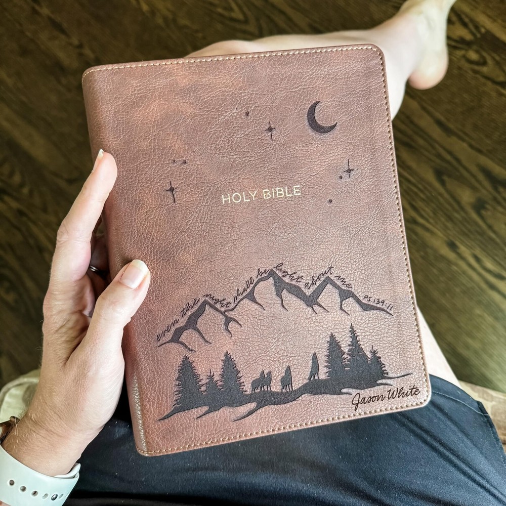 NKJV Journaling Bible - Howling Wolves - Personalized