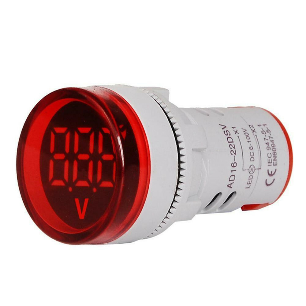 22MM Mini LED Voltmeter Digital Display Voltage Meter Volt Tester DC 6-100V New