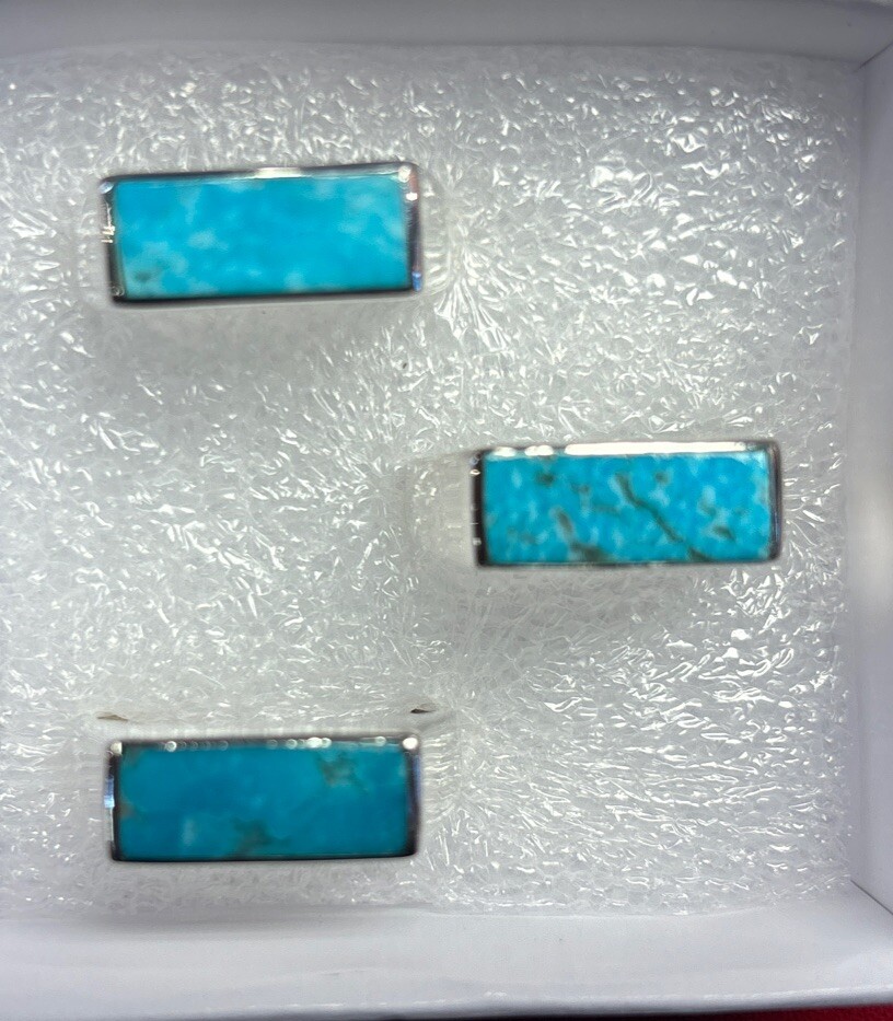 mens sterling silver ring Size 9 Turquoise