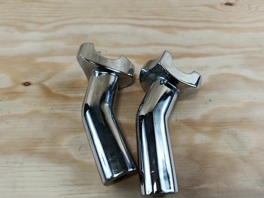 (K) CHROME 4" PULLBACK RISERS FOR 1" HANDLEBARS HARLEY DAVIDSON