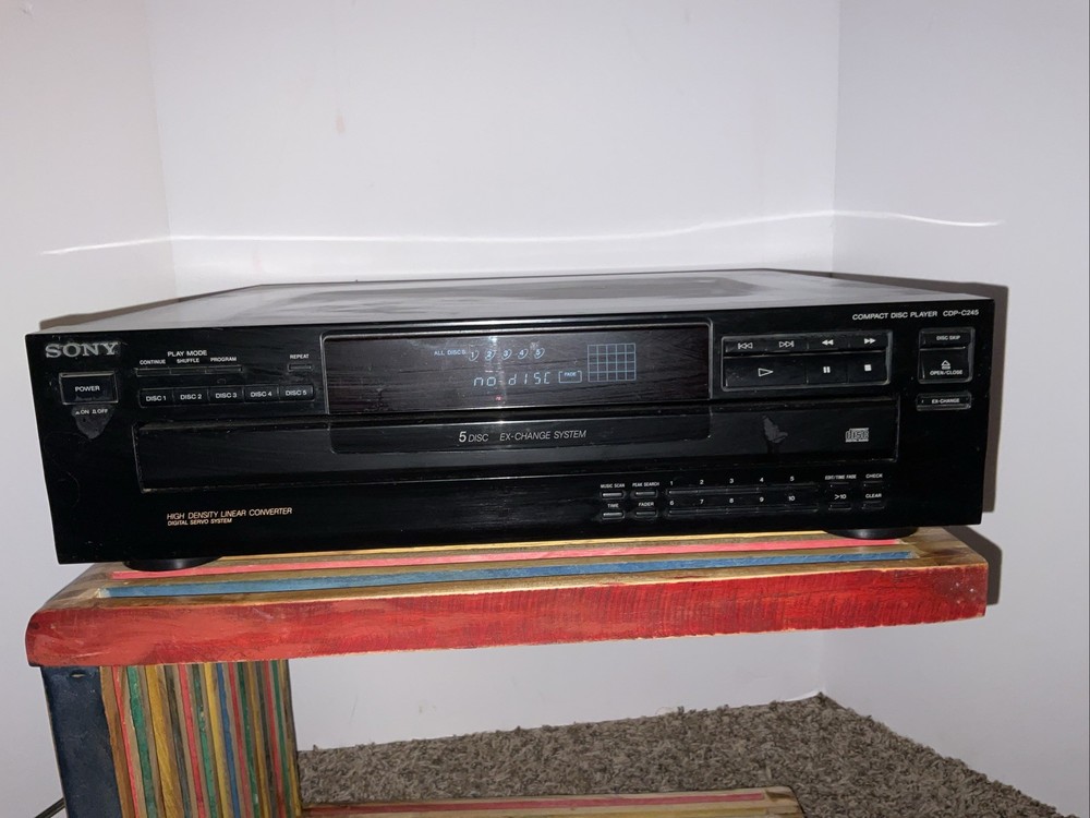 Sony CDP-C245 5-Disc Compact Disc Player | Fully Serviced & Tested - No Remote
