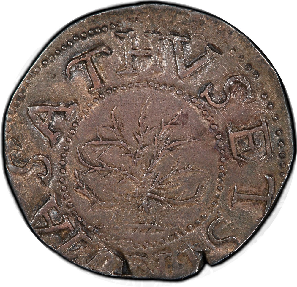 1652 OAK TREE SHILLING PCGS MS 62